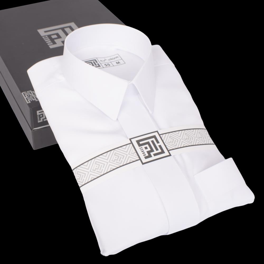 ثوب أبيض رجالي سحاب قلاب - راكز سجنتشر