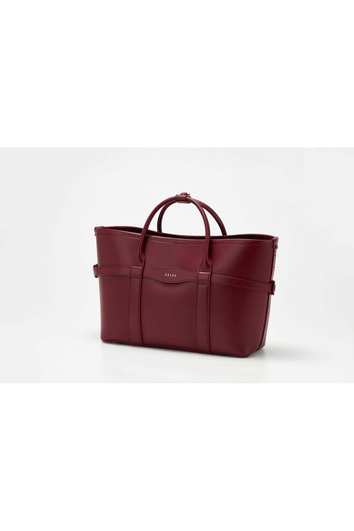 ZAJAL Baguette bag - Double Handle Burgundy Color - ZAJAL شنط