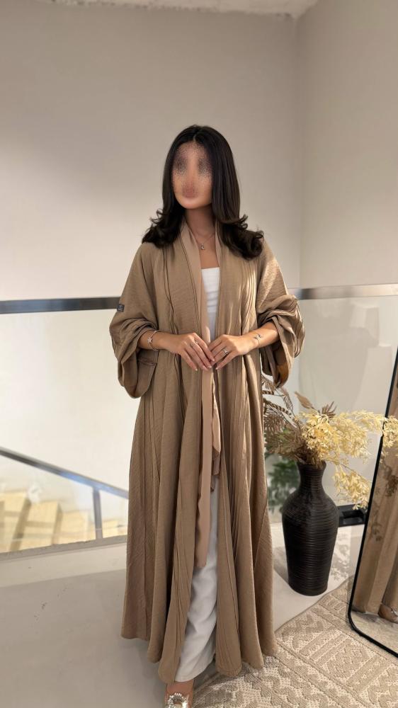 عبايه قماش لينن كسرات