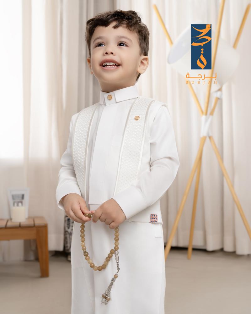 ثوب العراقة (اوف وايت) بدون سديري