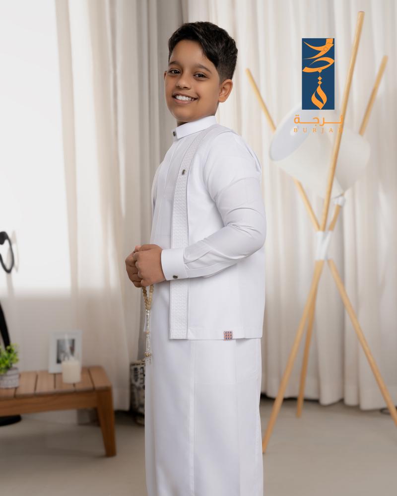 ثوب العراقة (ابيض) بدون سديري